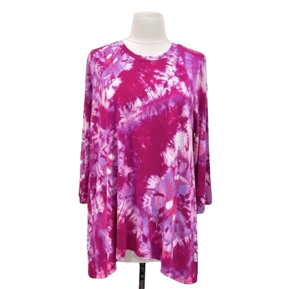 LOGO X SmileyWorld Pink Purple Tie Dye Smile Shirt Size Medium
